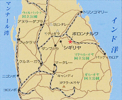 ポロンナルワ周辺地図