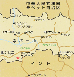 ルンビニ周辺地図