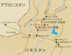 タキシラ周辺地図
