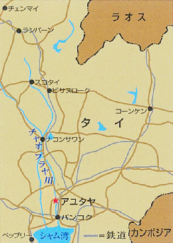 アユタヤ周辺地図