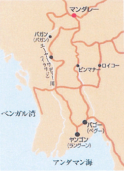 マンダレー周辺地図